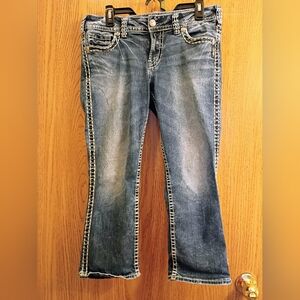 Silver Jeans Women's Faded Blue Bootcut Jeans